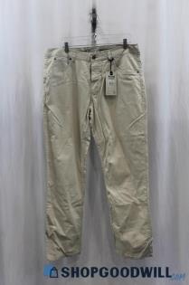 NWT Alexander Julian Mens Beige Straight Leg Jeans Sz 36x32