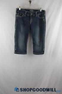 Silver Jean Women's Blue Cropped Jeans Sz 30