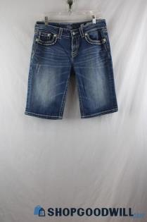 Miss Me Women's Blue Easy Bermuda Shorts SZ 30