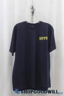 SPPD Mens Navy Graphic Shirt Sz L