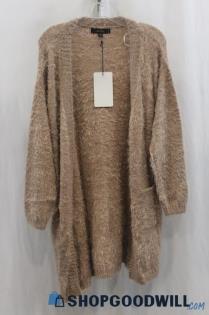 NWT Love Tree Women's Brown Open Cardigan SZ S