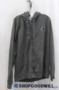 Champion Mens Heather Charcoal Full Zip Sweater Sz XL