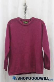 Dayton Womens Purple Knit 100% Wool Sweater Sz L