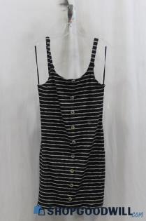 NWT Aeropostale Women's Gray/Black Stripes Tank Dress SZ L