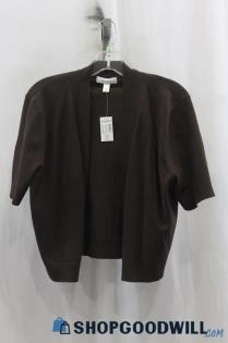 NWT Dressbarn Women's Brown Open Cardigan SZ XL