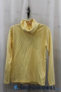 FAI Womens Yellow Turtle Neck Sweatshirt Sz L