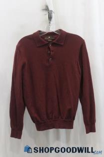 Toscano Men's Heather Red Pullover Sweater SZ M