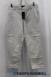 NWT Tommy Hilfiger Women's Gray Dot Pattern Chino Pant SZ 8