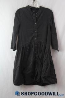 NWT Only Blue Denim Women's Black Light Denim Button Up Dress sz EU 36 US 4