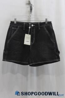 NWT Just Black Denim Womens Black Denim Shorts Sz M