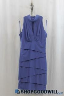 NWT WHBM Women's Blue Cutout Tiered Bodycon Dress SZ 8