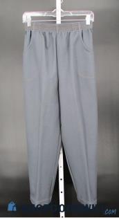 Haband Women's Vintage Grey Knit Ankle Dress Pants SZ 12P