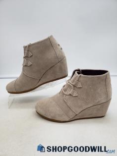 TOMS Women's Kala Oxford Brown Suede Booties Sz 7