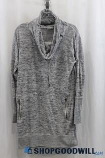 Athleta Women's Heather Gray Drape Sweater Dress SZ S