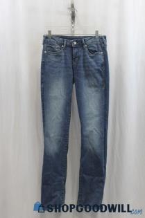 True Religion Women's Blue Straight Jeans SZ 29