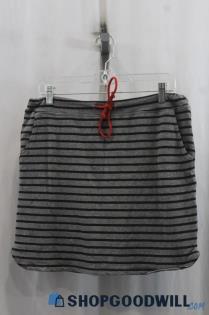 Sundry Women's Grey/Black Striped Skirt SZ 2