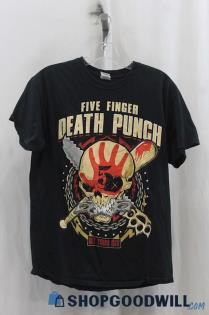 Five Finger Death Punch Tour 2015 Mens Black Graphic Tee Sz M