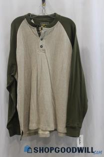 NWT Cabela's Men's Green/Beige Long Sleeve Shirt SZ XL