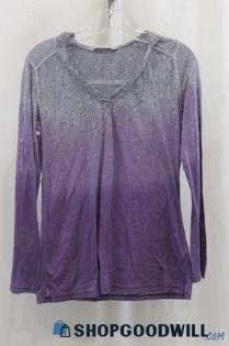 Athleta Women's Heather Purple Pullover Sweater SZ S