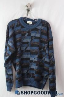 Protege Woman's Blue/Black Pullover Sweater sz L