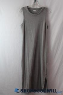 Able Women's Light gray Jersey Knit Midi Tank Dress SZ M