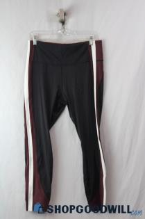 Athleta Women's Maroon/Multicolored Cropped Leggings Sz L