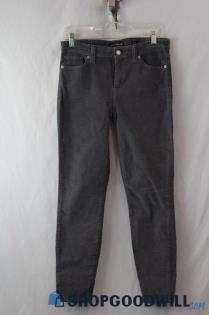 Lucky Brand Women's Graphite Gray Corduroy Skinny Ankle SZ 6