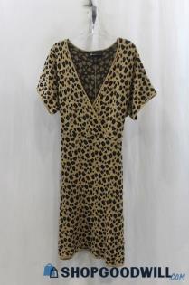 Lane Bryant Womens Brown/Black Animal Print T-Shirt Dress Sz 18/20