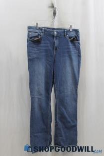 Chicos Womens Blue Barely Boot Jeans Sz 10S