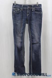 Rock Revival Women's Dark Blue Wash Slim Bootcut Jean SZ 28