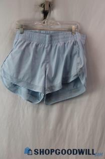 Athleta Woman's Baby Blue Running Shorts sz L