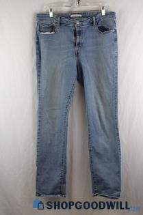 Levi's Women's Blue Mid-Rise Straight Jeans sz 16