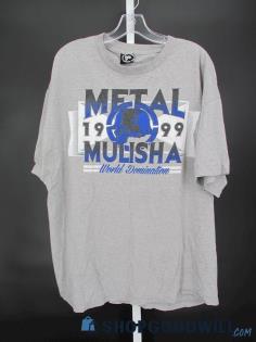 Metal Mulisha Men's Vintage Grey Graphic Short Sleeve T-Shirt SZ L