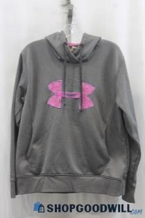 Under Armour Womens Gray/Purple Pullover Hoodie Sz L