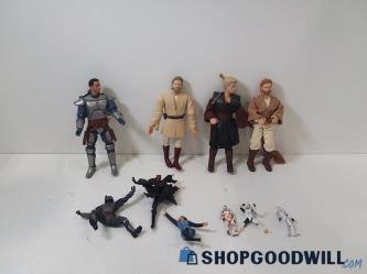 10pc Star Wars Action Figure Lot Obi Wan Boba Fett Jango Anakin Mandalorian