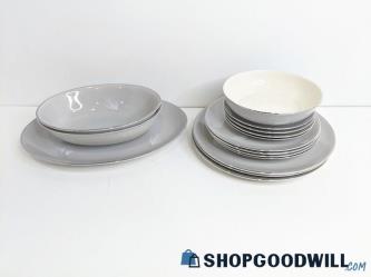 15PC Pickard China 113 Gossamer Dinnerware Plates + Serving Pieces