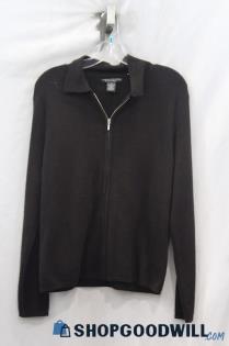 Sarah Spencer Women's Brown Full Zip Sweater Sz M