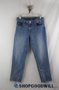 Lucky Brand Women's Blue Raw Hem Boyfriend Jean SZ 6