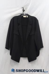 Chico's Women's Black Front Pocket Open Overlayer sz 16