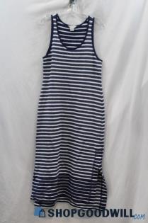 Tommy Bahama Women's Blue/White Striped Long Tank Dress Sz M