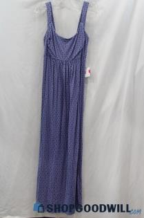 NWT Fresh Produce Women's Blue Patterned Maxi Tank Dress sz S