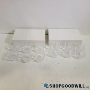 12 PC Monique Set Of Crystal Cups W/ Hooks Made In France