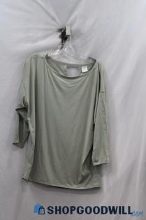 Athleta Women's Green 3/4 Sleeve T-Shirt Sz M