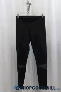 Fabletics Womens Black Lace Active Leggings Sz S