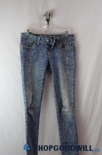 Harley Davidson Women's Blue Skinny Jeans Sz 6