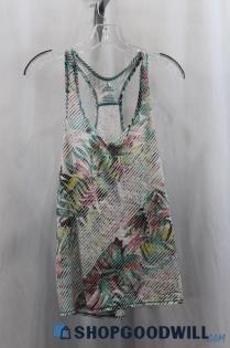 prAna Womens Multicolor Tropical Pattern Racerback Tank Sz L