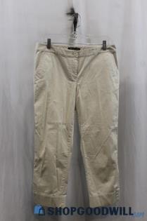 Tommy Bahama Womens Beige Crop Chino Pants Sz 8