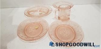 5pc Tiara Humpty Dumpty Pink Plates/Cup/Bowl Set