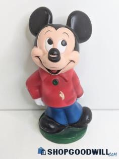 Vintage Walt Disney Play Pal Plastic Mickey Mouse Coin Bank