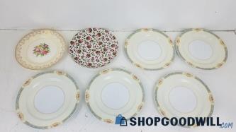 7Pc Mixed Fine China Lot Noritake Crown Potteries Co Unbranded Dinnerware